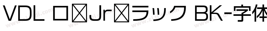 VDL ロゴJrブラック BK字体转换